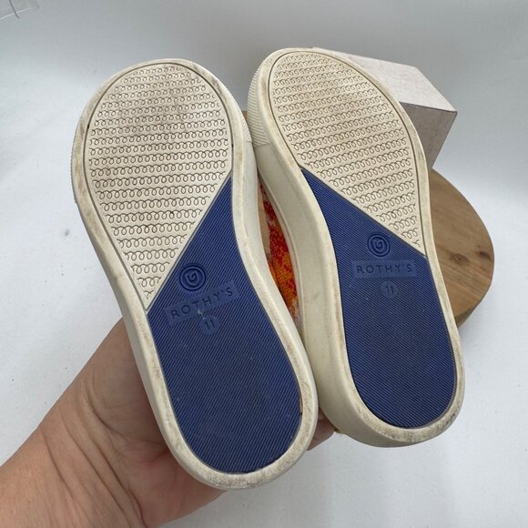 Rothys the Loafer Girls Flats Tangerine Sunburst Youth Sz  11 Shoes - Picture 7 of 9